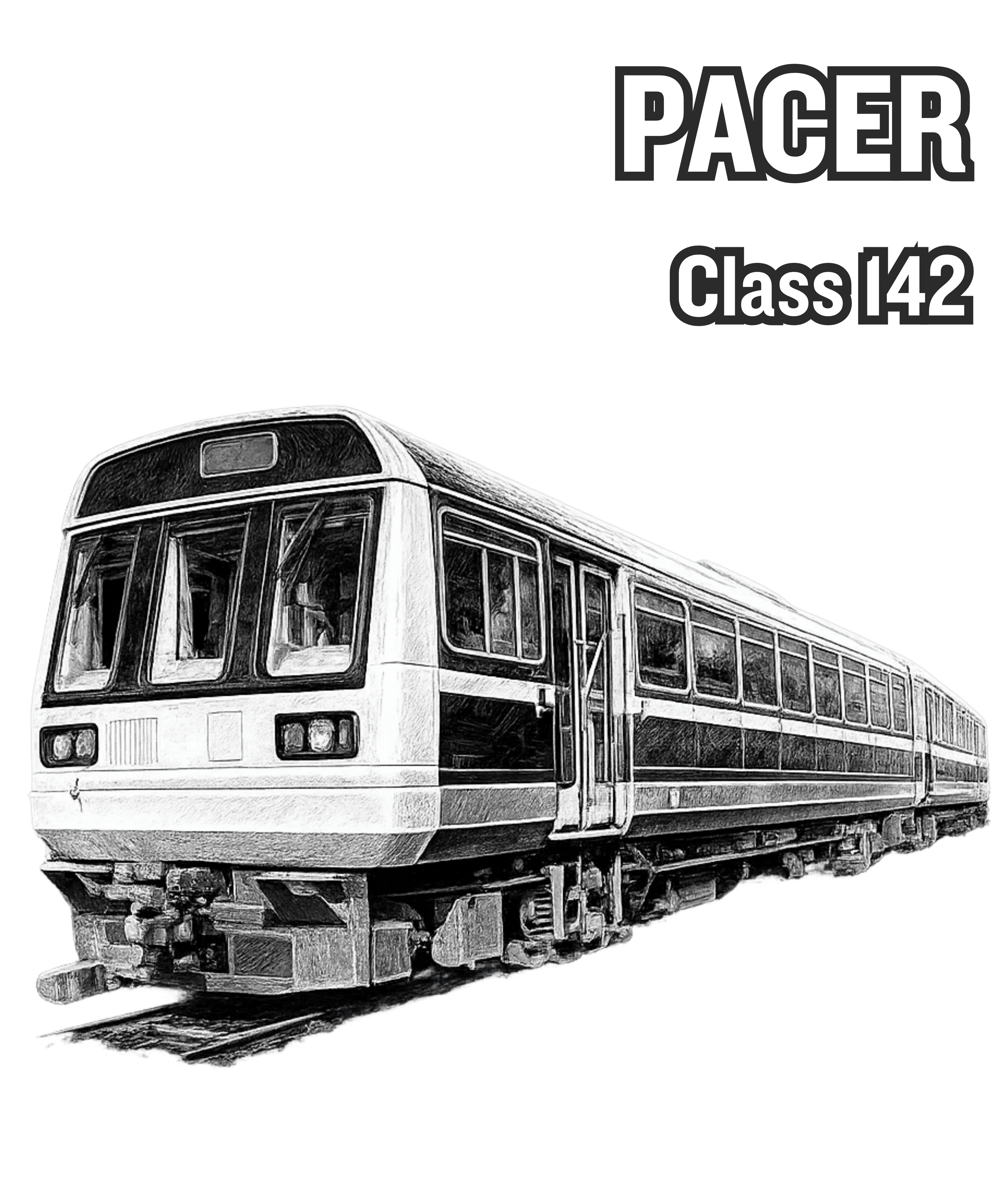 Sketched Class 142 'Pacer'