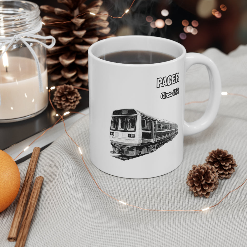 Pacer Class 142 Mug — Train Enthusiast 11oz White Coffee Cup