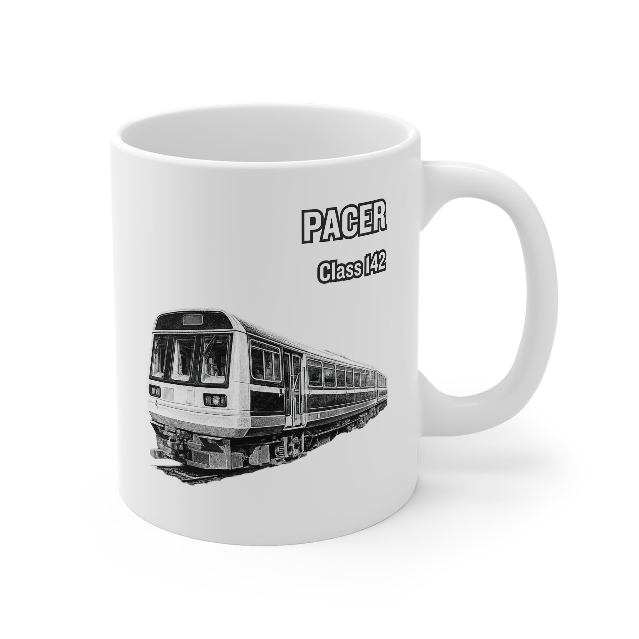 Pacer Class 142 Mug — Train Enthusiast 11oz White Coffee Cup