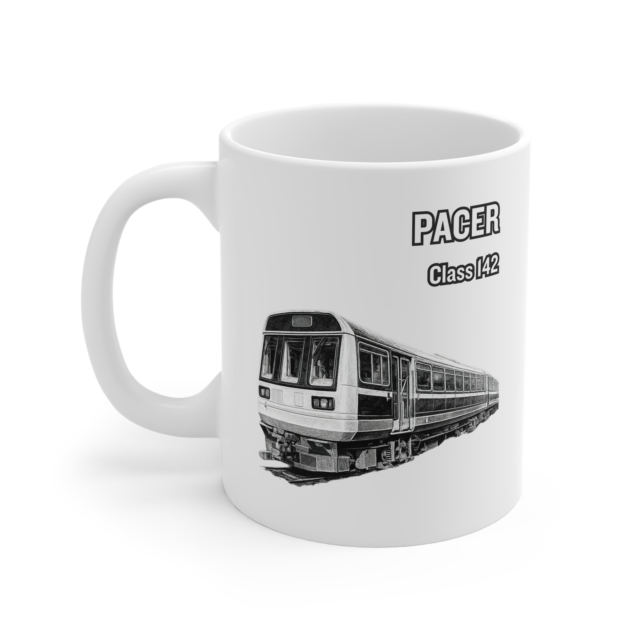 Pacer Class 142 Mug — Train Enthusiast 11oz White Coffee Cup